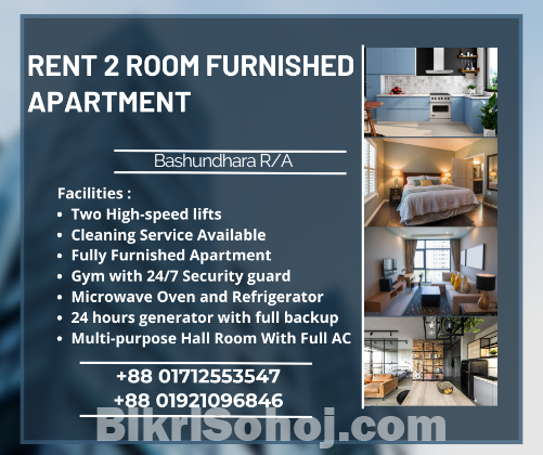 Two-Room Studio Apartment In Bashundhara R/A For Rent